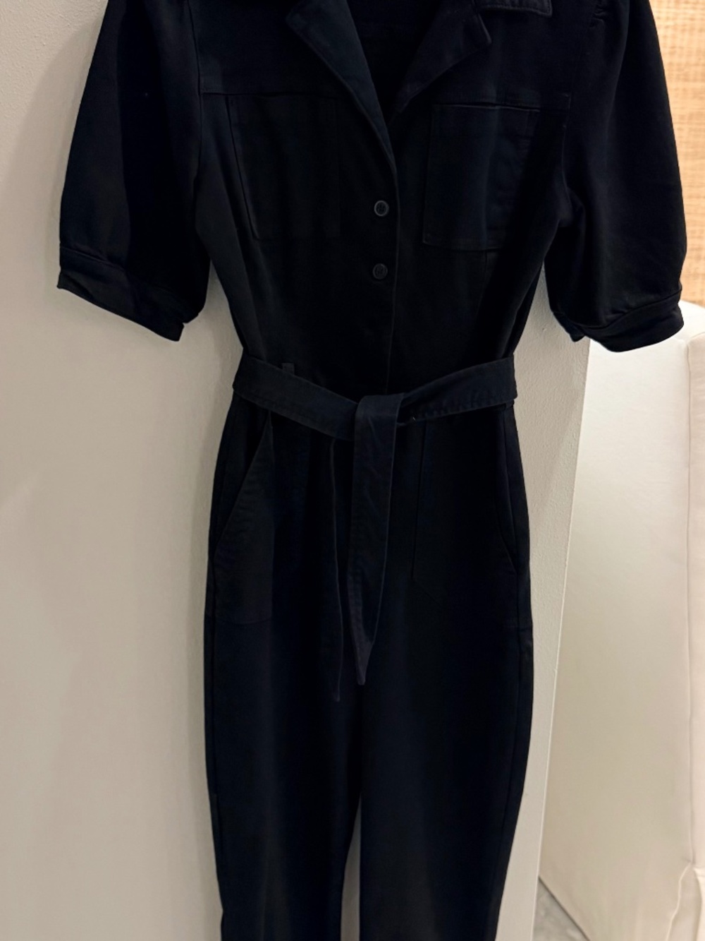 PAIGE Black Belted Utility Jumpsuit Size 4